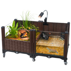 Turtle ecological landscaping glass tank large breeding box