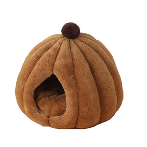 Cat nest warm winter yurt pumpkin thickened closed safe sleeping nest kitten cold-proof sleeping pet nest