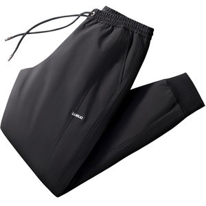 Snow flying goose down pants Men wearing fashion bouquets, drawing rope Sports casual pants, middle youth winter warm pants
