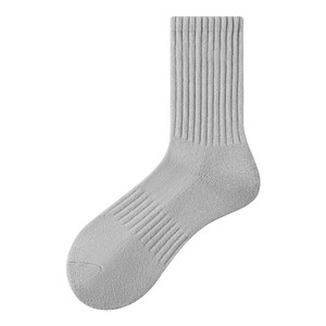 
Zoyin black socks men's winter 100% cotton mid-calf socks 10a antibacterial and deodorant towel bottom thickened socks for men
