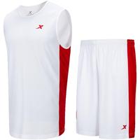Xtep Basketball Suit Men's New Sports Suit Men's Summer Basketball Game Sportswear Loose Men's Suit