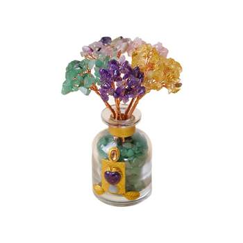 Gravel money tree head natural crystal Fu Zhengju