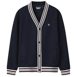 
FILA official men's knitted long-sleeved jacket 25 winter new wool casual simple business fashion top