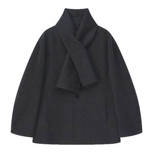 
Autumn and winter double-sided wool coat for men, medium-length scarf, loose and trendy woolen woolen jacket for men