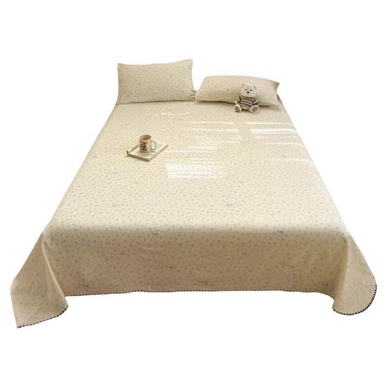 
Category A maternal and infant grade double-layer gauze sheet single piece summer children's dormitory 1 meter 5 naked sleeping quilt single pillowcase three-piece set