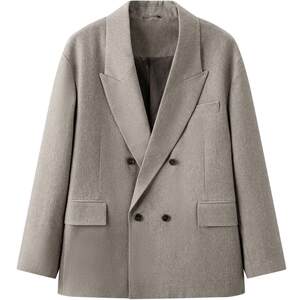 
gxg.jeans Men's Wear Brown Simple Casual Commuting Double-breasted Suit Jacket for Men Spring and Autumn Hot Sale