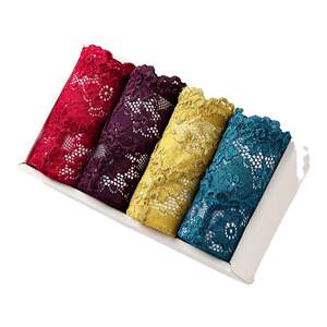 New Summer Women's Hip Lifting Sexy Lace Lace Lace Underpants with No Trace Black Low Waist Small Flat Corner Four Corner Pants Pure Cotton Crotch