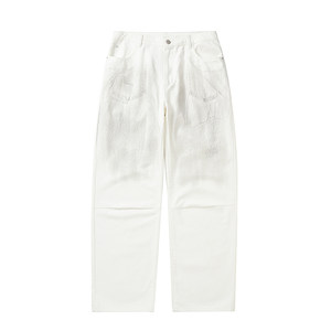 
Makemore white jeans men's W02 new straight-leg American hand-scrubbed vintage loose couple pants