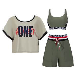 
Large size swimsuit women's split fat mm200*0.5kg meat covering to make them look slimming hot spring sports high-end women's three-piece set