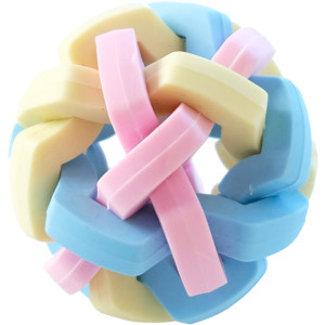 
Cat Toy Ball Colorful Bell Ball Pet Molars Resistant Bite Kittens Dogs Interactive Sound Ball Training Cat Toy