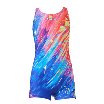 ZUK Girls One-piece Flat Swimming Suit Swimming Training