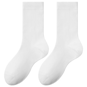 
100% cotton socks for women, summer thin, anti-athlete and anti-odor spring style mid-calf socks, white boneless confinement socks