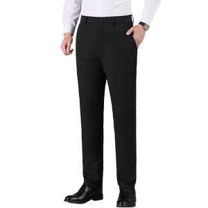 Old man's head down pants men's exterior wearing thick warmth, warm pure goose down high waist loose winter business casual trousers
