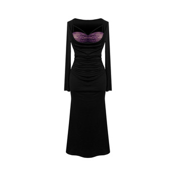 
Sexy and slim ''fake two-piece hip-covering long skirt''