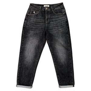 
Mo Ke Autumn Love Embroidered Black and Gray Jeans Men's Trendy Brand American Slim Elastic Washed Cone Small Feet Men's Pants