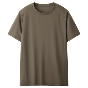 
High elastic sports T-shirt for men, quick drying, 0 sweat stains, outdoor cool and breathable 3A antibacterial spring and summer cotton soft inner short sleeves