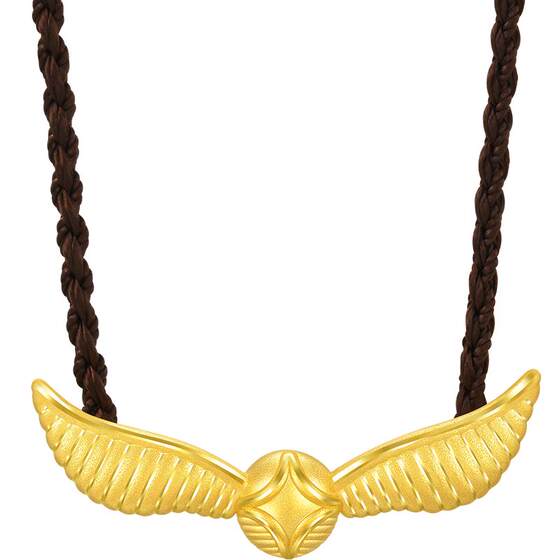 
Zhou Shengsheng Harry Potter series Golden Snitch Gold Pendant Foot Gold Jewelry Necklace 92855Z