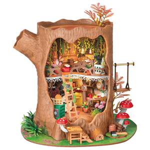 
Rolife Ruolai fairy tale tree house DIY hut handmade miniature creative wooden assembly model building block gift women