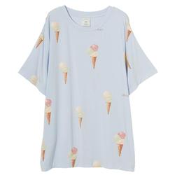 Gelato Pique23 Autumn New Women's Pajamas Color Ice Cream Short-sleeved T-shirt Thin Section Pwct234275