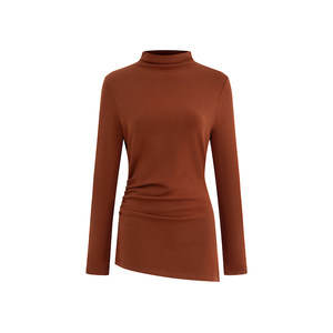 
NON RESTRAIN French stand-up collar pleated long-sleeved bottoming sweater women's asymmetrical pleated skirt suit
