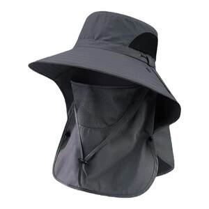 Fisherman Hat Men's Summer Defense UV outdoor outdoor outdoor shading hat Fishing fishing face sunscreen hat large eaves sun hat
