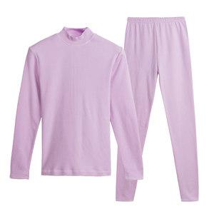 Three guns underwear Middle -aged and elderly cotton half -high neck, soft long -sleeved long -sleeved warm underwear set female autumn clothes and autumn pants men