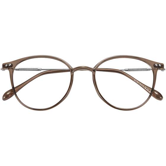 Cold brown myopia glasses frame for women with ultra-light non-faced lenses, anti-blue light and eye frame
