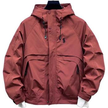Autumn and winter mountain style cotton windproof warm jacket for men