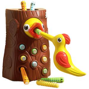 
Puzzle early education woodpecker toy insect catching baby fishing 1 to 2 two to three and a half years old boys and girls sixty-one gift