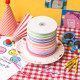 Baking cake packaging ribbon 1cm Korean retro cake colorful plaid plaid ribbon packaging diy