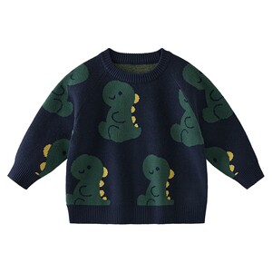 
[Anti-pilling] Boys sweater, autumn and winter, children's dinosaur sweater, underwear, base top, fashionable baby clothes, winter