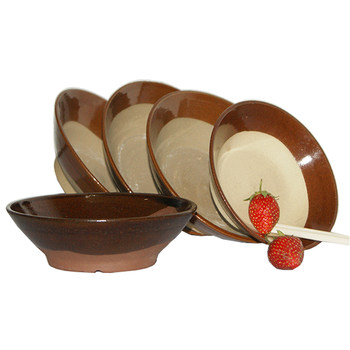 Retro -rough pottery bowl steaming bowl home coarse pottery bowl soil pottery
