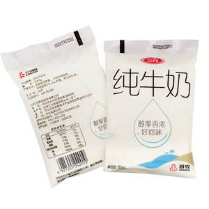 
Sanyuan small white bag pure milk whole box wholesale 180ml*24 bags student pregnant women nutritional breakfast milk raw milk