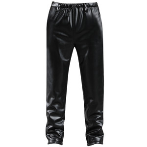 Loose leather pants men's windproof waterproof oil -proof labor insurance work pants motorcycle riding wear -resistant and velvet thickened PU pants