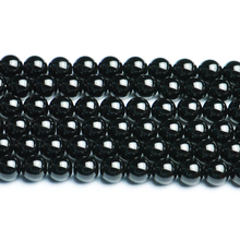 Природный черный агат шарики полуфабрикаты шарики DIY ручной шарик материал через жемчуг браслет ожерелье мужчины и женщины