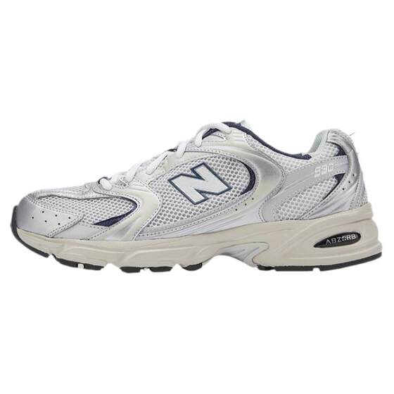 
New Balance NB official authentic men and women couples silver retro sports and casual dad shoes MR530KA