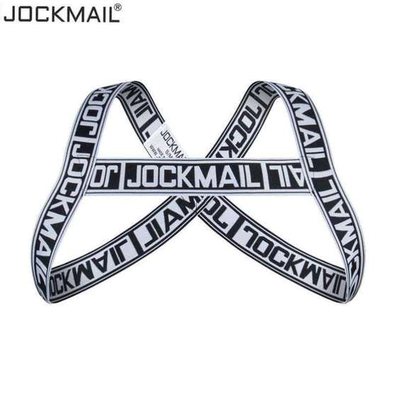 捆绑潮流塑性肩带时尚带胸带JOCKMAIL字弹力派对健身男士超母绷带