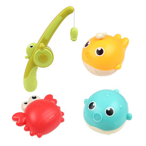 Fishing toy, baby baby magnetic fishing rod puzzle, early teaching girl boy, boasting, water fishing fish light fish