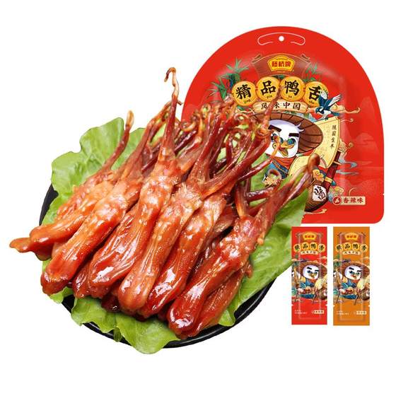 Tengqiao brand premium large duck tongue Wenzhou specialty snack braised snacks instant food net weight duck tongue 408g