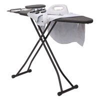 Ou Runzhe Black Folding Ironing Board - Space-Saving Household Essential For Clothes Ironing