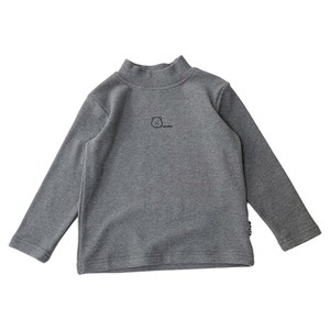 
Boys' brushed bottoming shirt, autumn and winter mid-collar warm inner layer, children's elastic soft long-sleeved T-shirt, fashionable and versatile T-shirt