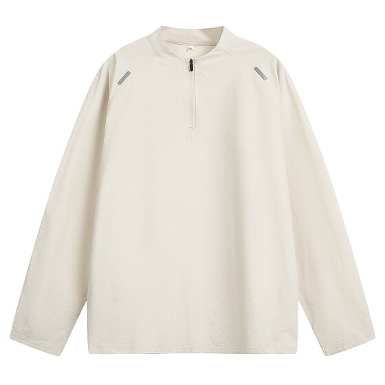 
Men's half-zip top summer sun protection cool long-sleeved fitness T-shirt men's 2026 new quick-drying sportswear