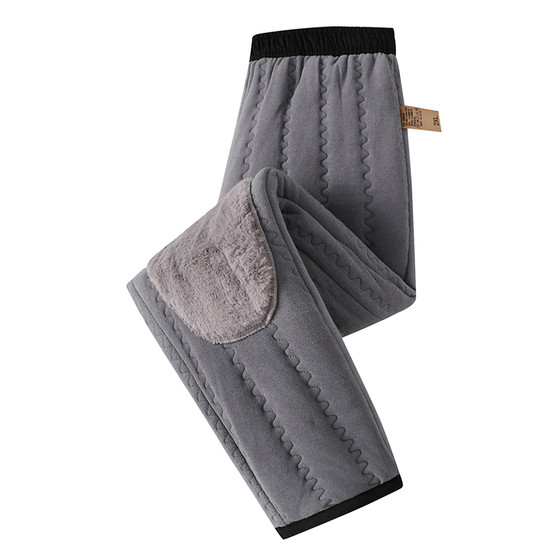 
Woodpecker down cotton trousers men's winter velvet thickened northeastern windproof warm trousers casual pants for outer wear