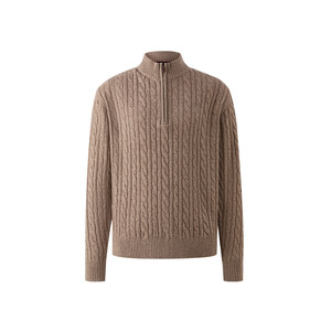
[Cashmere] SCOFIELD men's autumn and winter new wool blended sweater simple solid color stand-collar knitted sweater