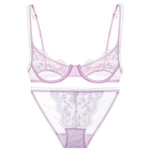 
Foley girl underwear French lace soft steel ring ultra-thin bra women sexy semi-hollow small breast bra festival