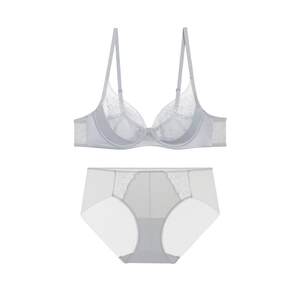 
Admiration Spring and Summer Flower Shadow Women's Lightweight Thin Cup Big Breasts Make Smaller/Medium Thick Small Breasts Push Up Cup Bra Set