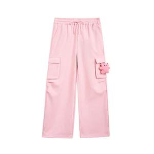 
[Milk Pupu Co-branded] Zihan Workwear Style Straight Wide Legs Sports Leisure Pants for Women in Women's Winter New Gray Sleep Pants