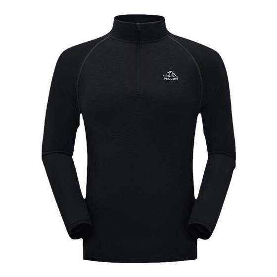 
[P Series] Pelchhe Outdoor Long Sleeve T-shirt Men's Merino Wool Sports Top Stand Collar Casual Base Shirt