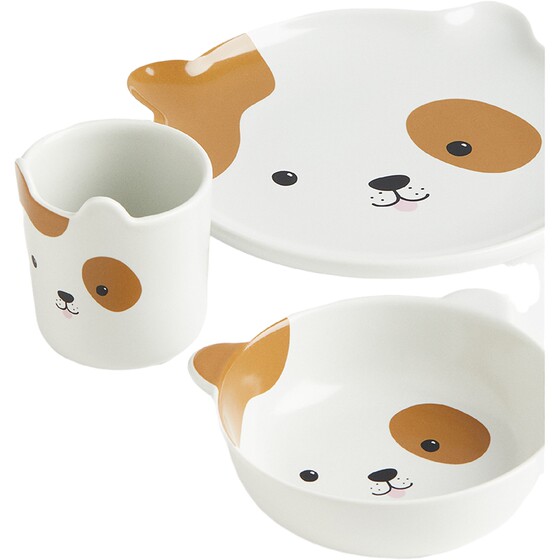 
HMHOME Summer Household Products Catering Cute Animal Pattern Details Porcelain Plate 1146201