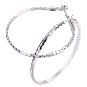 S925 silver -needle ear ring earrings female golden Korean version exaggerated temperament large circle net red tide fashion circle ear decoration